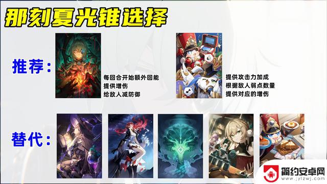 夏培养攻略:星穹铁道遗器光锥配队选择,高速玩法推荐
