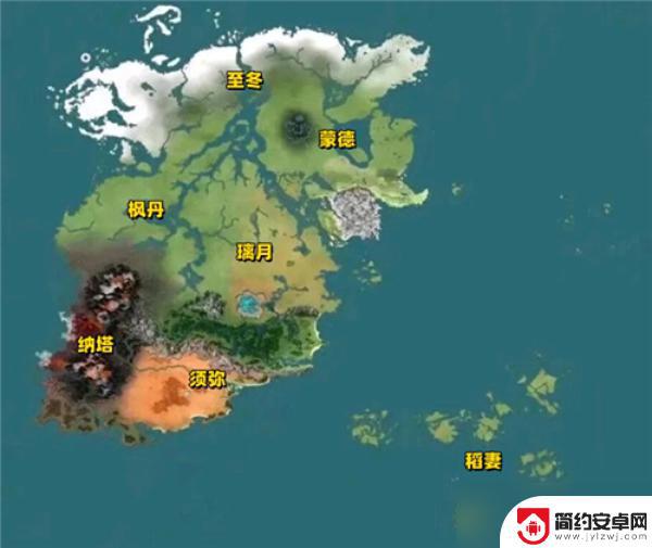 原神全地景地图 《原神》地图全貌七国一览解析