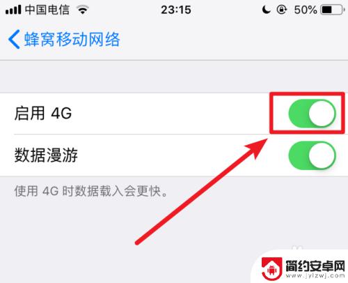 苹果手机开流量了为什么不显示出4g 苹果iphone手机开启蜂窝数据后无法显示4G网络