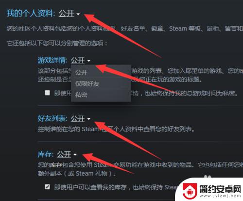 steam个人资料怎么换成公开 Steam资料如何全部公开