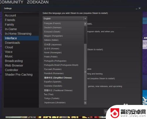 steam字体变更 steam中文界面切换步骤