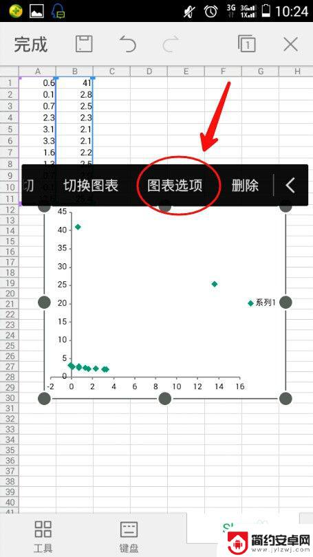 怎么在手机上设置曲线图 WPS手机版画散点图添加趋势线步骤