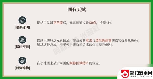 原神角色培养攻略提纳里 原神提纳里一图流培养攻略详解