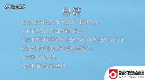 怎么用手机重新设置路由器wifi密码 手机重置路由器WiFi密码步骤